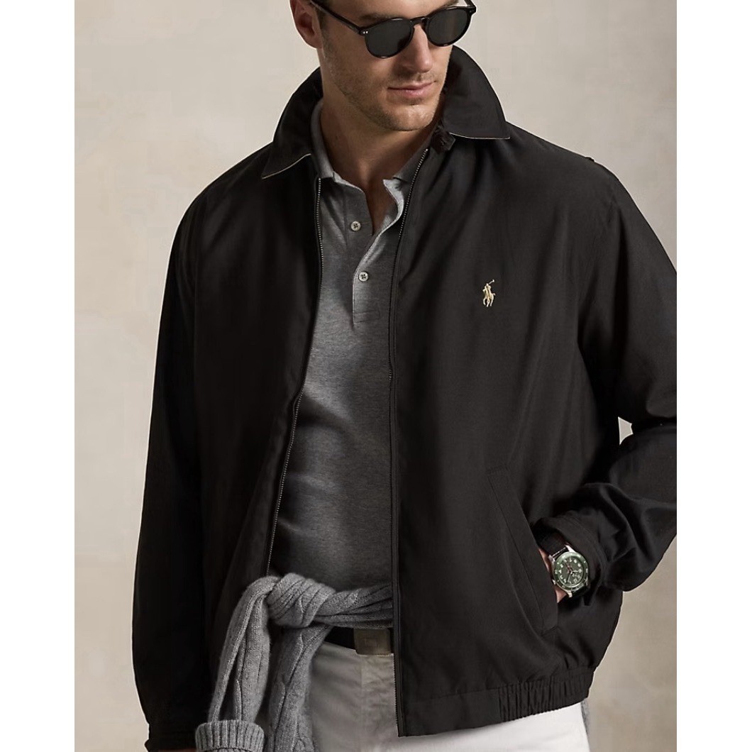 Polo Ralph Lauren Bi Swing Jacket 2x Black Harrington Windbreaker Old Money Prep